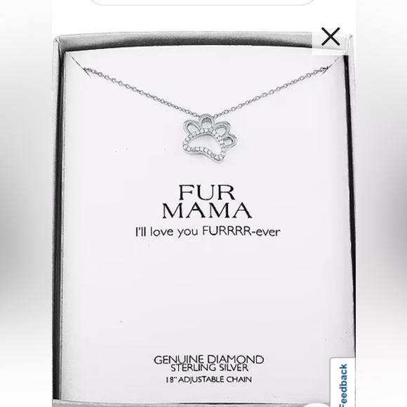 Jewelry - Paw print sterling silver necklace New in box